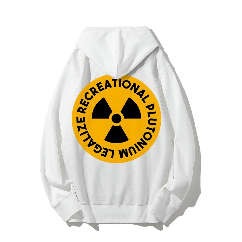 Legalize Recreational Plutonium Printed Back Unisex Cotton Hoodie