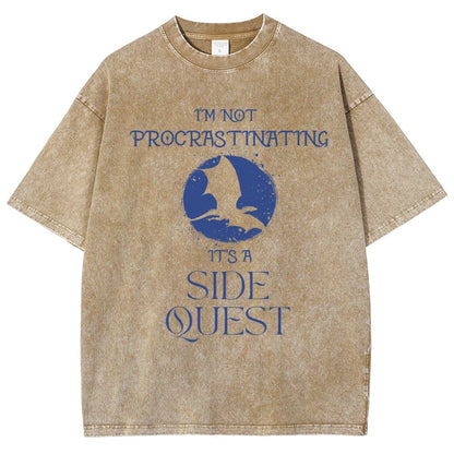 I'm Not Procrastinating It's A Side Quest Vintage Distressed T-shirt
