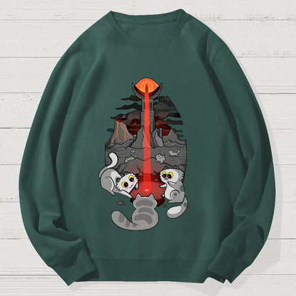 The Eye Of Meowdor Geek Cotton Sweatshirt