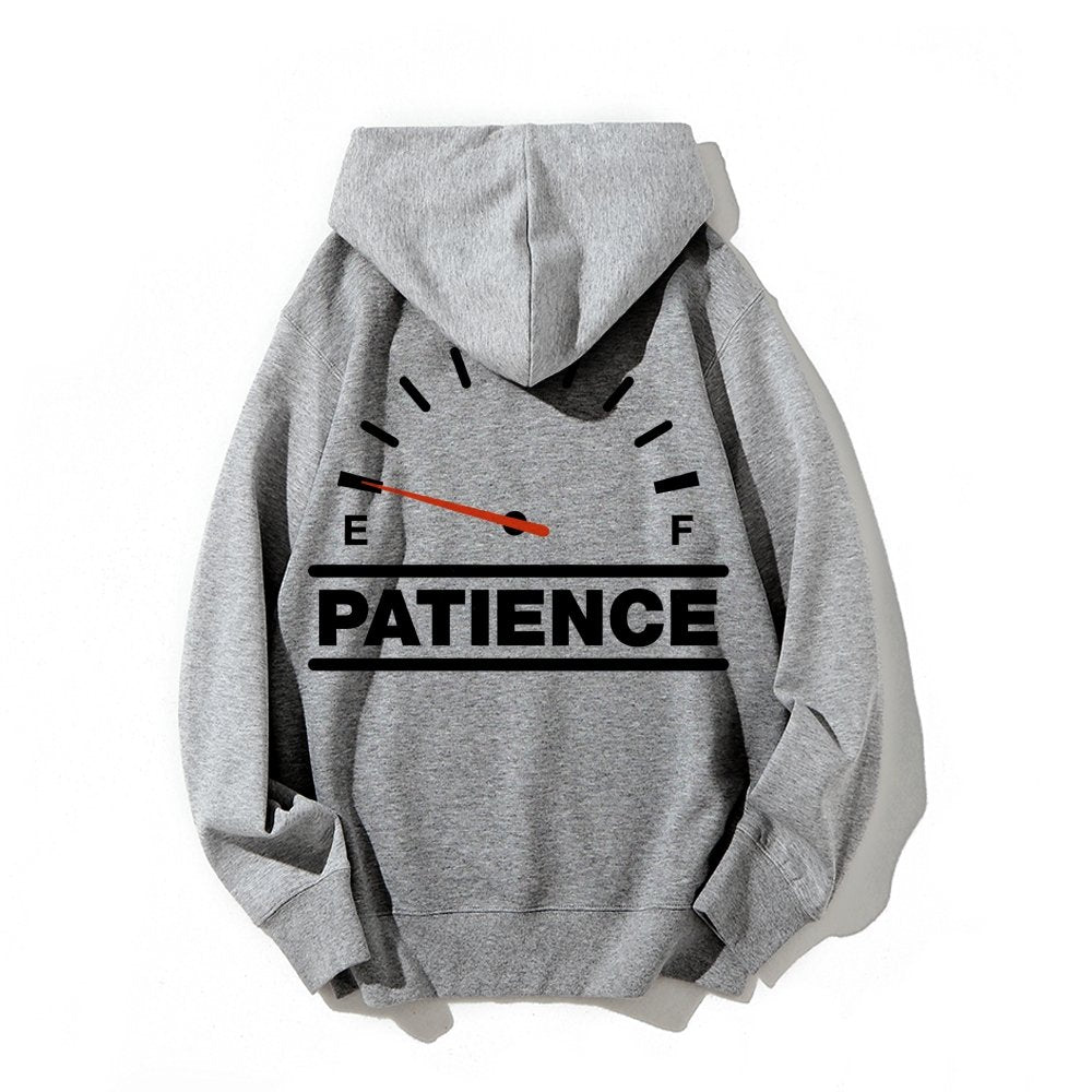 funny patience Printed Back Unisex Cotton Hoodie