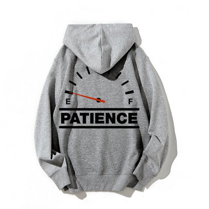 funny patience Printed Back Unisex Cotton Hoodie