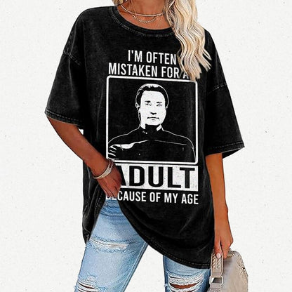 I'm Often Mistaken For An Adult Because Of My Age Vintage Distressed T-shirt