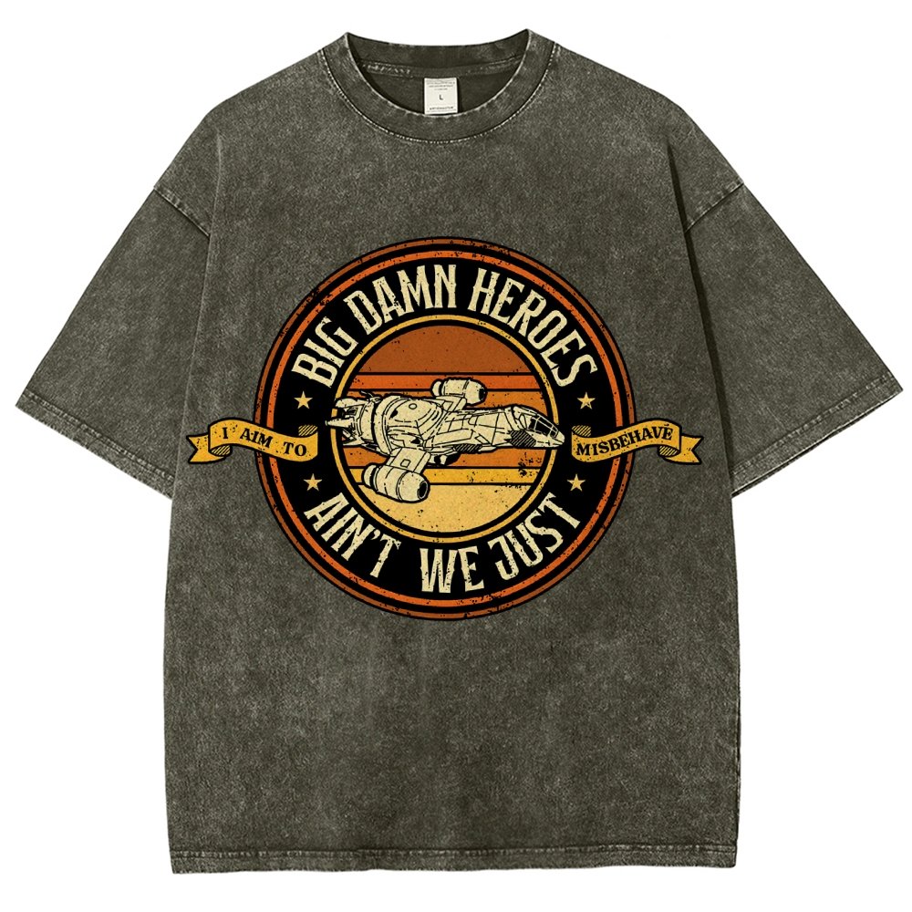 Big Damn Retro Heroes Vintage Distressed T-shirt