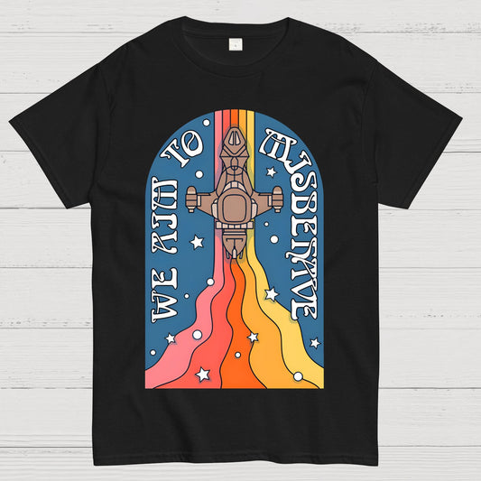 Psychedelic Aim to Misbehave Geek T-Shirt
