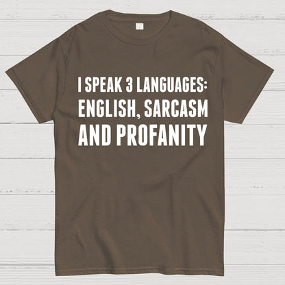 Funny Word I speak English Sarcasm and Profanity Geek T-Shirt