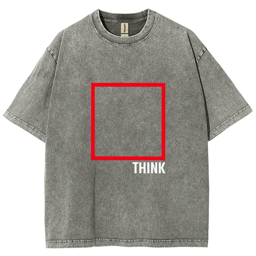 Think Outside The Box Vintage Distressed T-shirt