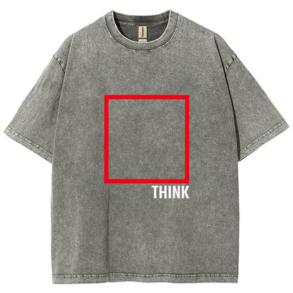 Think Outside The Box Vintage Distressed T-shirt