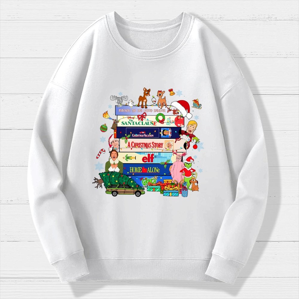 90s Style Christmas Geek Cotton Sweatshirt