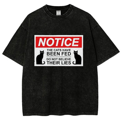 Cats Have Been Fed Vintage Distressed T-shirt