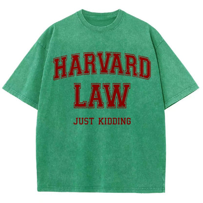 Harvard Law (Just Kidding)  Vintage Distressed T-shirt