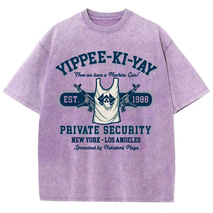 Yippee Ki Yay Security NY-LA Vintage Distressed T-shirt