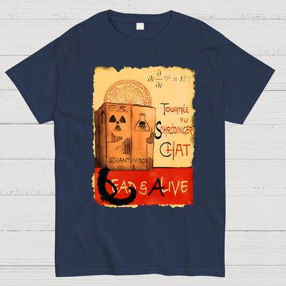 Tournee Du Schrodinger Chat Geek T-Shirt