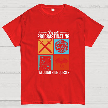 I'm Not Procrastinating I'm Doing Side Quests Geeky T-Shirt
