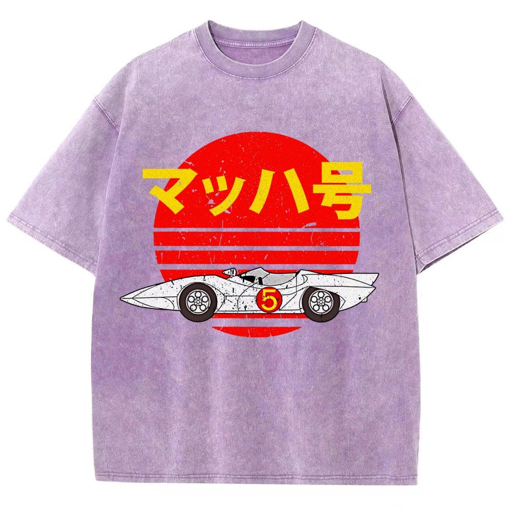 Mach 5 Retro  Vintage Distressed T-shirt