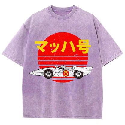 Mach 5 Retro  Vintage Distressed T-shirt