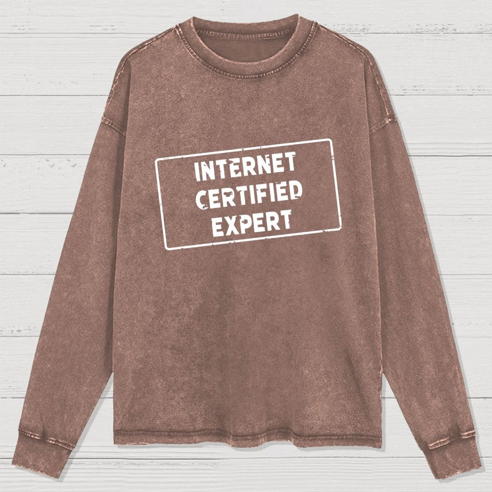 Internet Certified Expert Washed Long Sleeve Tee