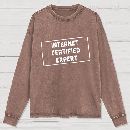 Internet Certified Expert Washed Long Sleeve Tee