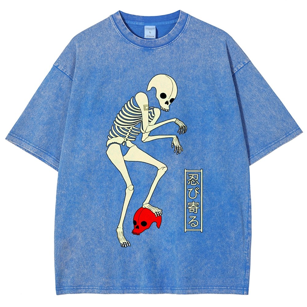 Creep Skull Vintage Distressed T-shirt