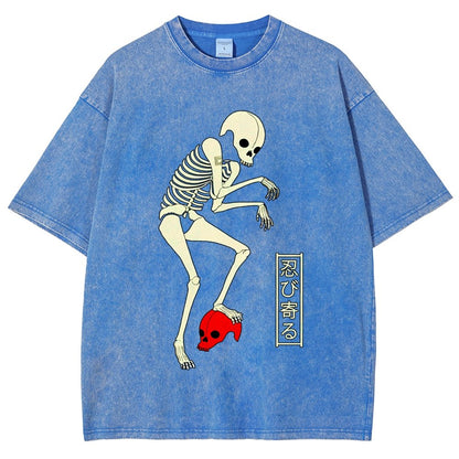 Creep Skull Vintage Distressed T-shirt