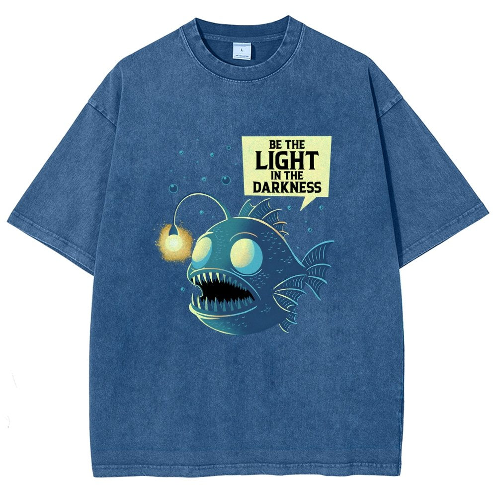 Funny Anglerfish Vintage Distressed T-shirt