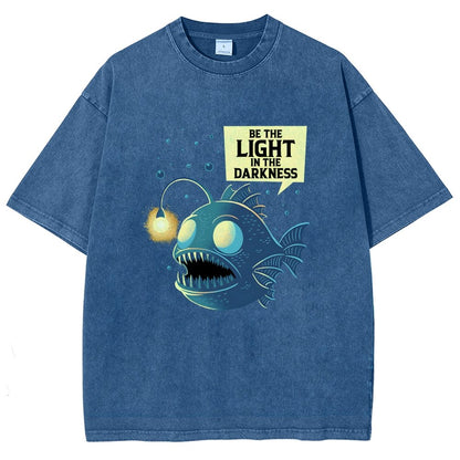 Funny Anglerfish Vintage Distressed T-shirt
