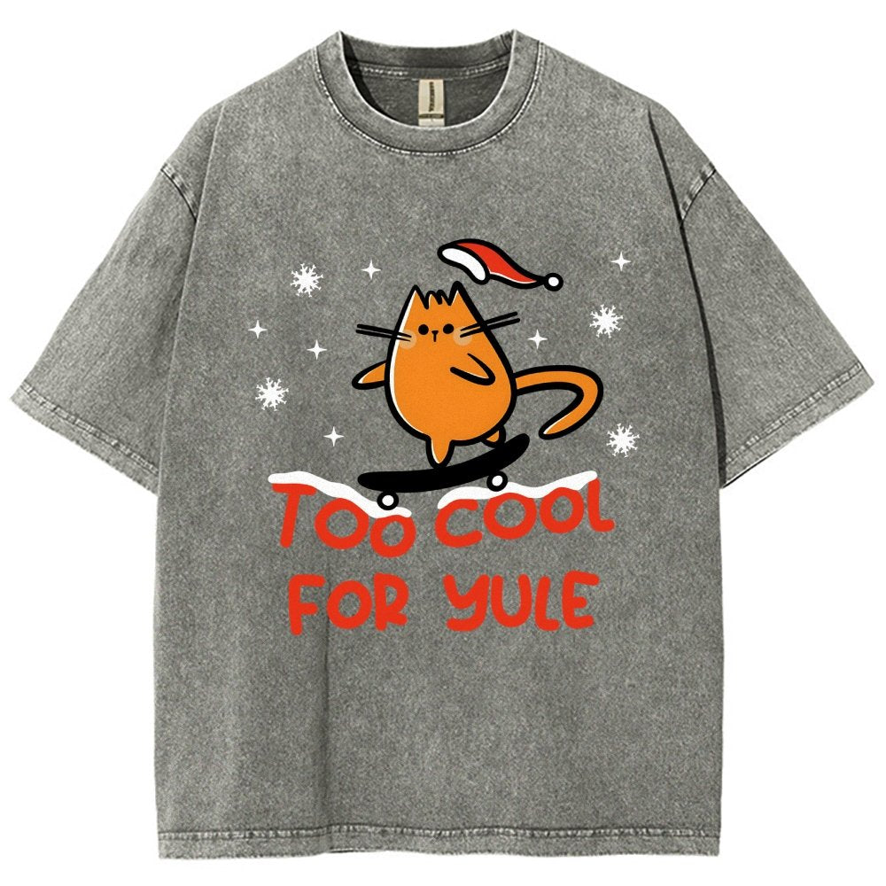 Too Cool For Yule Vintage Distressed T-shirt