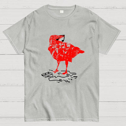 Crow Broken Cassete Tape Geek T-Shirt