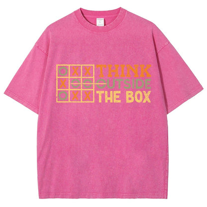 Thinking Outside The Box Vintage Distressed T-shirt