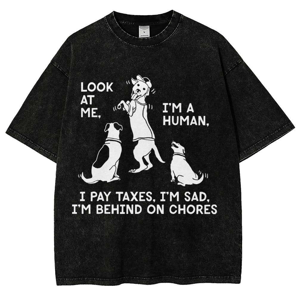 Dog Mocks Humans Vintage Distressed T-shirt