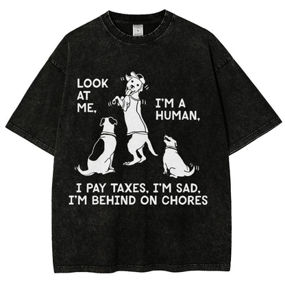 Dog Mocks Humans Vintage Distressed T-shirt
