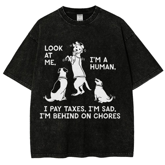 Dog Mocks Humans Vintage Distressed T-shirt