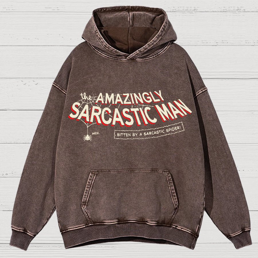 Amazingly Sarcastic Man Vintage Distressed Hoodie