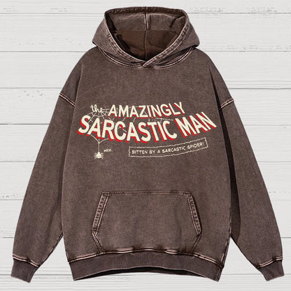 Amazingly Sarcastic Man Vintage Distressed Hoodie