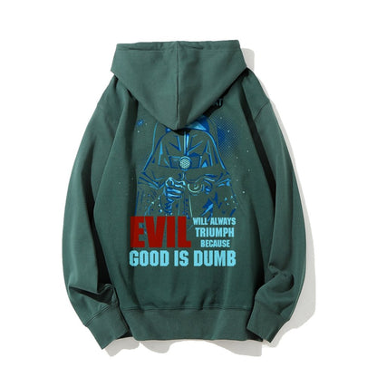 Good Is Dumb Printed Back Unisex Cotton Hoodie