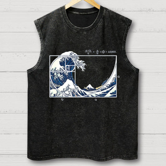 The Great Fibonacci Wave Science Vintage Distressed Washed Tank