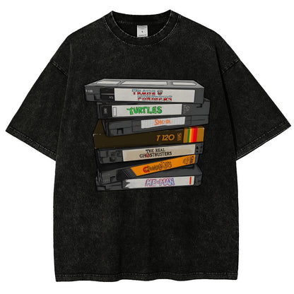 Nostalgic VHS - Action Edition Vintage Distressed T-shirt