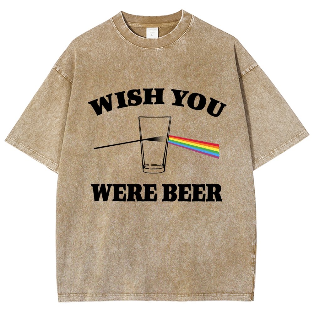 Wish You Were Beer Vintage Distressed T-shirt