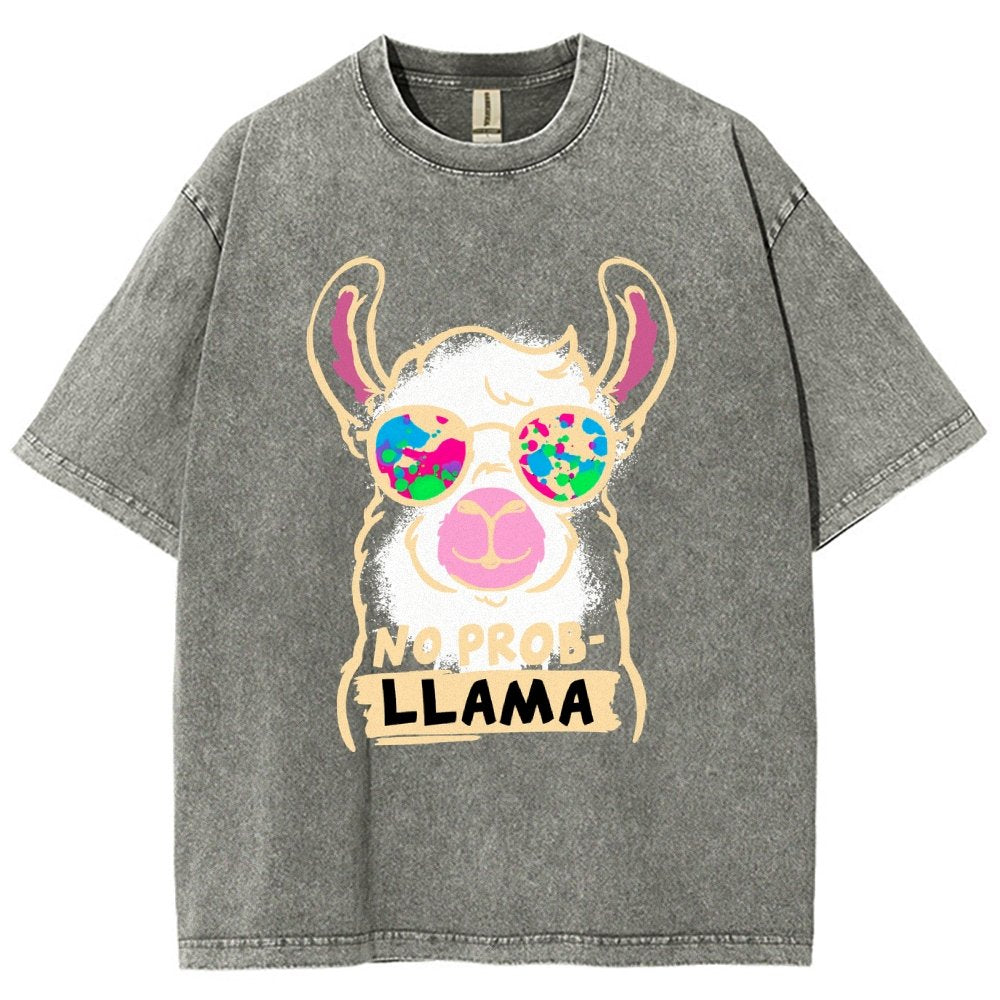 No probllama Vintage Distressed T-shirt