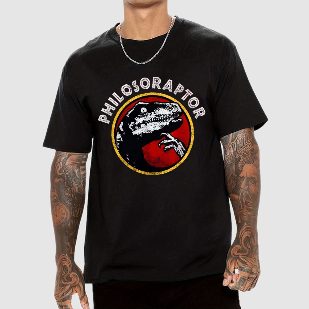 Philosoraptor Meme Funny Velociraptor Dinosaur Geek T-Shirt