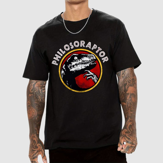 Philosoraptor Meme Funny Velociraptor Dinosaur Geek T-Shirt