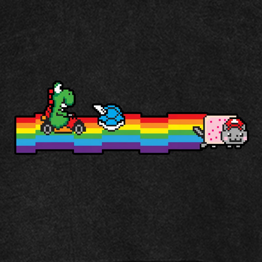 Rainbow Kart Vintage Distressed Hoodie