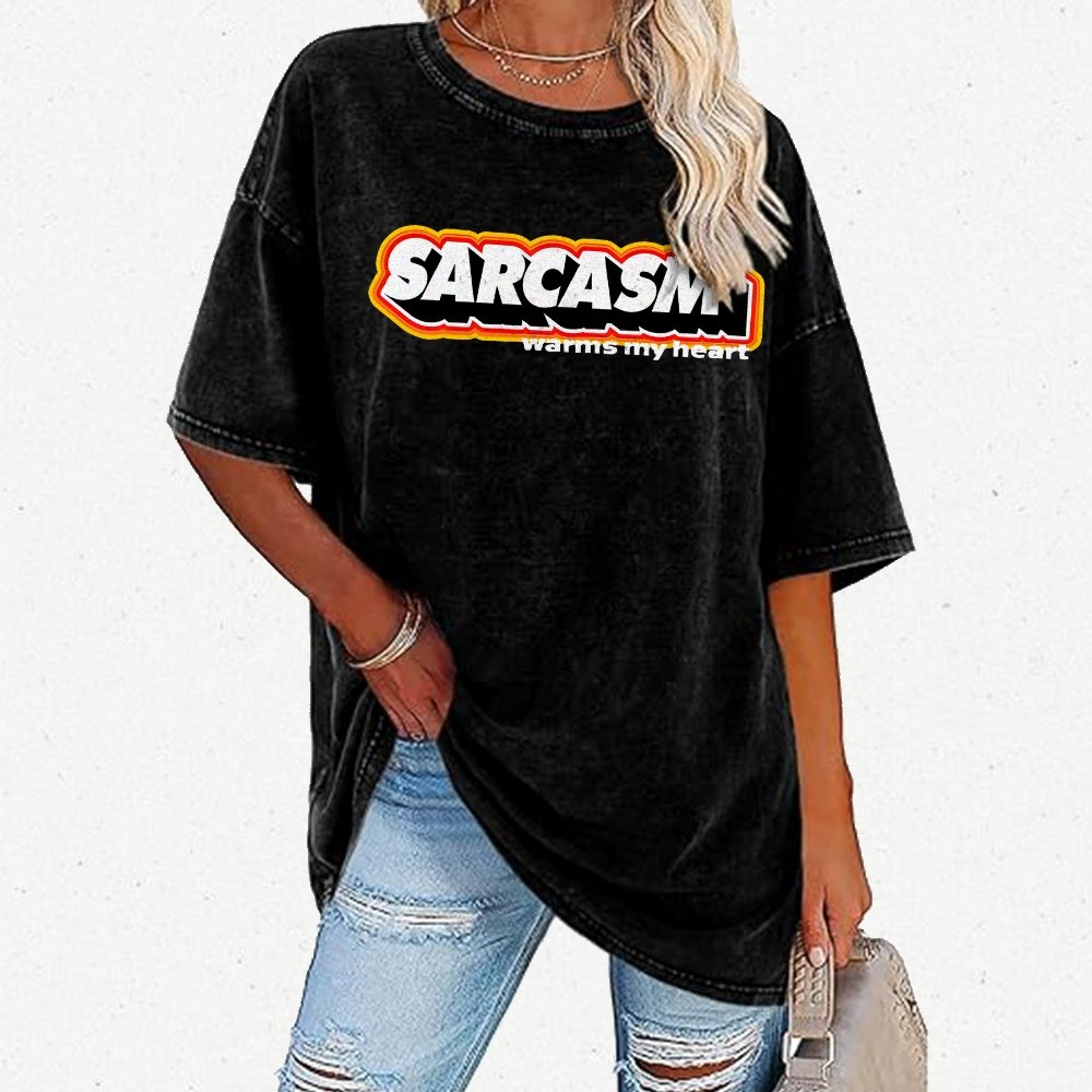 Sarcasm Warms My Heart Vintage Distressed T-shirt