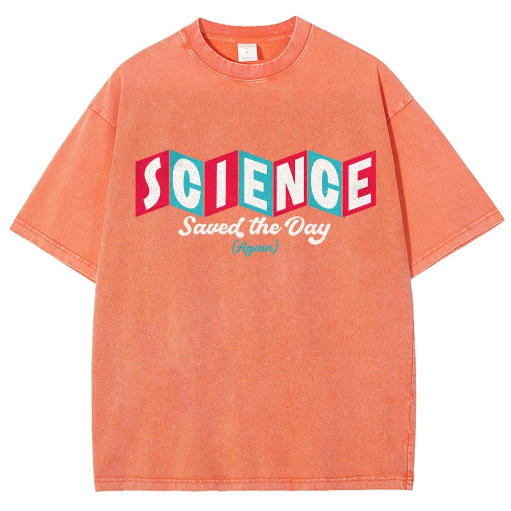 Science Saved the Day Vintage Distressed T-shirt