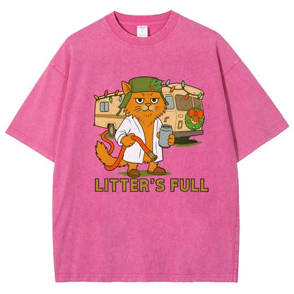 Christmas Shitters Full Cat Vintage Distressed T-shirt