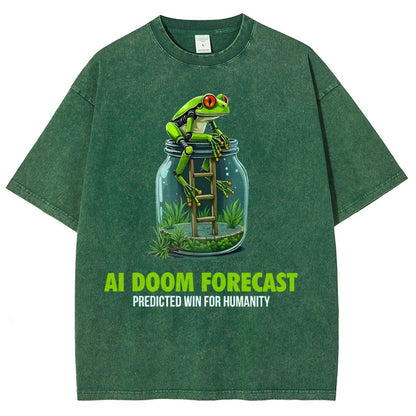 Doom Predicted Win for Humanity Vintage Distressed T-shirt
