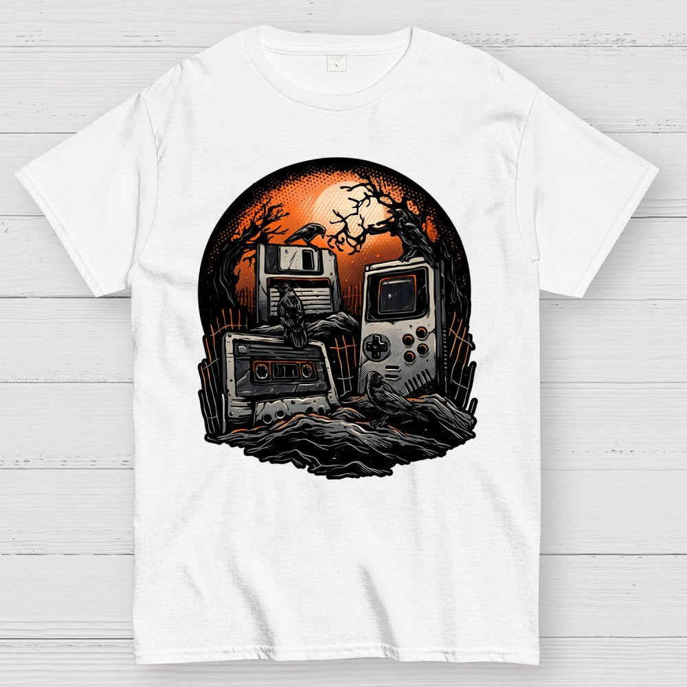 Retro Graveyard Geek T-Shirt
