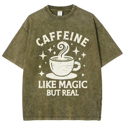 Caffeine Like Magic Vintage Distressed T-shirt