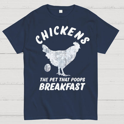 Chickens Poop Breakfast Geek T-Shirt