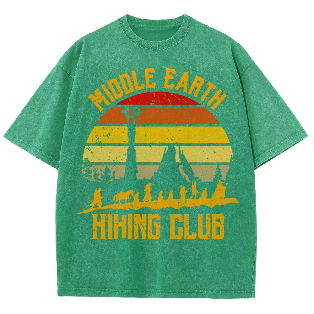Middle Earth Hiking Club Vintage Distressed T-shirt