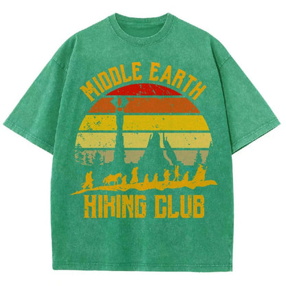 Middle Earth Hiking Club Vintage Distressed T-shirt